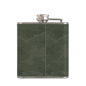 Gepersonaliseerde militaire Camo Soldaat Skull en  Heupfles (Achterkant)