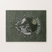 Gepersonaliseerde militaire Camo Soldaat Skull en  Legpuzzel (Horizontaal)