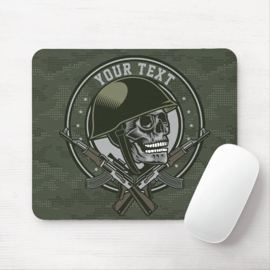 Gepersonaliseerde militaire Camo Soldaat Skull en  Muismat (Met muis)