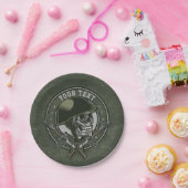 Gepersonaliseerde militaire Camo Soldaat Skull en  Papieren Bordje (Feest)