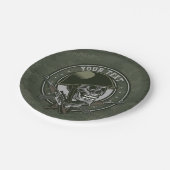 Gepersonaliseerde militaire Camo Soldaat Skull en  Papieren Bordje (Gekanteld)