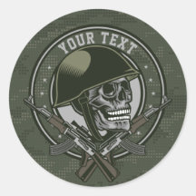 Gepersonaliseerde militaire Camo Soldaat Skull en