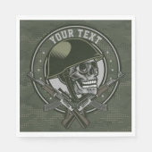 Gepersonaliseerde militaire Camo Soldaat Skull en  Servet (Voorkant)
