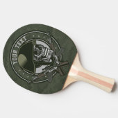 Gepersonaliseerde militaire Camo Soldaat Skull en  Tafeltennisbatje (Zijkant)