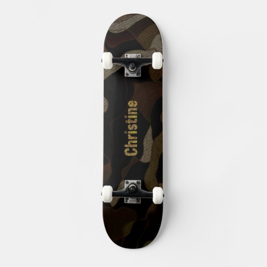 Gepersonaliseerde militaire Camouflage Font Christ Skateboard (Voorkant)