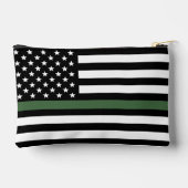 Gepersonaliseerde Militaire Dunne Groene Lijn Lege Etui (Achterkant)