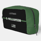 Gepersonaliseerde Militaire Dunne Groene Lijn Lege Toilettasje (Rechterhoek)