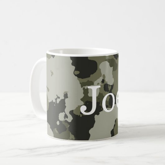 Gepersonaliseerde militaire koffiemok (Voorkant links)