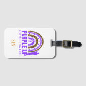 Gepersonaliseerde militairen - Paarse omhoog milit Bagagelabel (Voorkant (horizontaal))