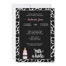 Gepersonaliseerde Milkaholic Cowprint Baby Girl Sh