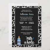 Gepersonaliseerde Milkaholic Cowprint Baby Jongens Kaart (Voorkant)