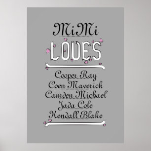 Gepersonaliseerde Mimi houdt van haar grenzen Poster