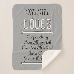 Gepersonaliseerde Mimi houdt van haar grenzen Sherpa Deken