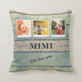 Gepersonaliseerde Mimi Kleinkinderen 3 Fotocollage Kussen