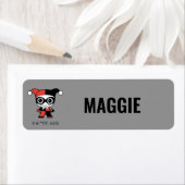 Gepersonaliseerde Mini Harley Quinn meisjes Etiket (Insitu)