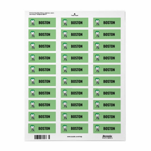 Gepersonaliseerde Mini Joker Kinderen Labels (Full Sheet)