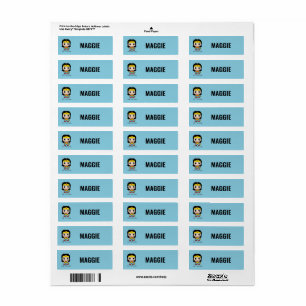 Gepersonaliseerde Mini Justice League Wonder Woman Etiket