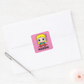 Gepersonaliseerde Mini Supergirl Kinderen Label (Envelop)