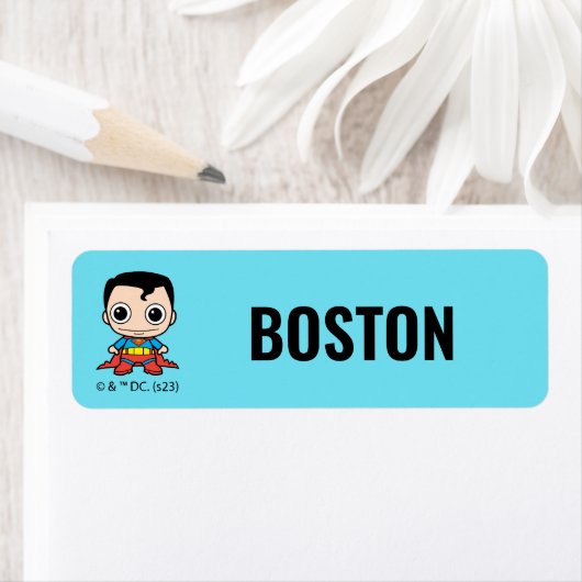 Gepersonaliseerde Mini Superman Kinderen labels (Insitu)