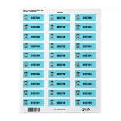 Gepersonaliseerde Mini Superman Kinderen labels (Full Sheet)
