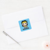 Gepersonaliseerde Mini Wonder Woman Kinderen label (Envelop)