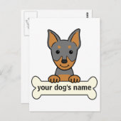 Gepersonaliseerde miniatuur Pinscher Briefkaart (Voorkant / Achterkant)