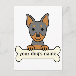 Gepersonaliseerde miniatuur Pinscher Briefkaart