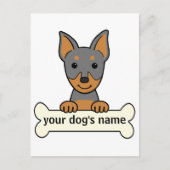 Gepersonaliseerde miniatuur Pinscher Briefkaart (Voorkant)