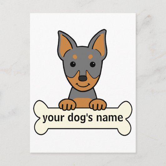 Gepersonaliseerde miniatuur Pinscher Briefkaart (Voorkant)