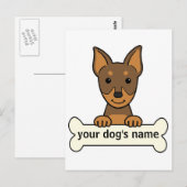 Gepersonaliseerde miniatuur Pinscher Briefkaart (Voorkant / Achterkant)