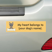 Gepersonaliseerde miniatuur Pinscher Bumpersticker (Op auto)
