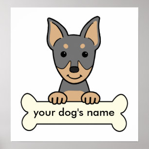 Gepersonaliseerde miniatuur Pinscher Poster