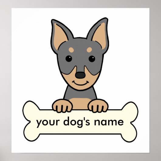 Gepersonaliseerde miniatuur Pinscher Poster (Voorkant)