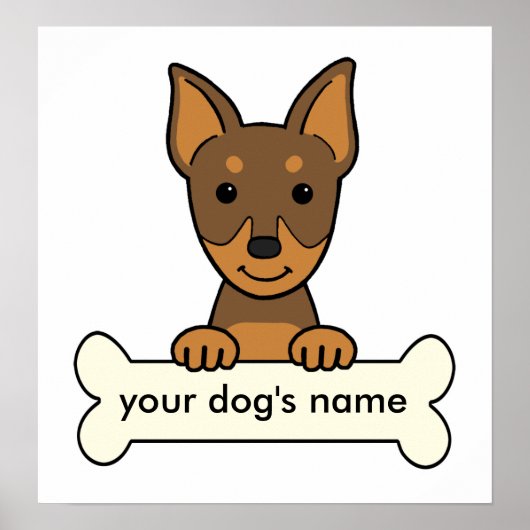 Gepersonaliseerde miniatuur Pinscher Poster (Voorkant)