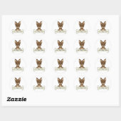Gepersonaliseerde miniatuur Pinscher Ronde Sticker (Vel)