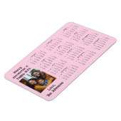 Gepersonaliseerde minikalender | Familiefoto Magneet (Linkerzijde)
