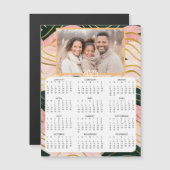 Gepersonaliseerde minikalender | Familiefoto Roze (Voorkant / Achterkant)