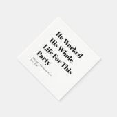 Gepersonaliseerde Minimaal Wit Grappig Pensioen pa Servet (Hoek)