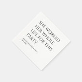 Gepersonaliseerde Minimaal Wit Grappig Pensioen pa Servet (Hoek)