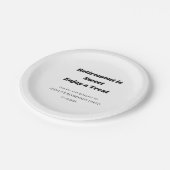 Gepersonaliseerde Minimal Black White Pensioen par Papieren Bordje (Gekanteld)