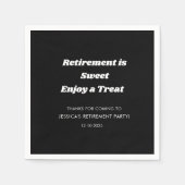 Gepersonaliseerde Minimal Black White Pensioen par Servet (Voorkant)