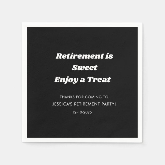 Gepersonaliseerde Minimal Black White Pensioen par Servet (Voorkant)