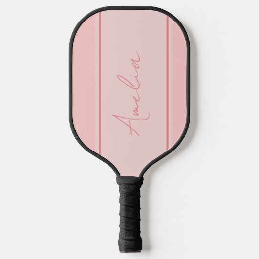 Gepersonaliseerde Minimal Blush Pink Pickleball Paddle (Voorkant)