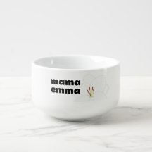 Gepersonaliseerde Minimal Floral Naam Dish voor Ma