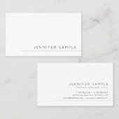 Gepersonaliseerde Minimal Modern Sjabloon Stijlvol Visitekaartje (Voorkant / Achterkant)