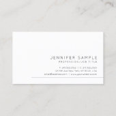 Gepersonaliseerde Minimal Modern Sjabloon Stijlvol Visitekaartje (Achterkant)