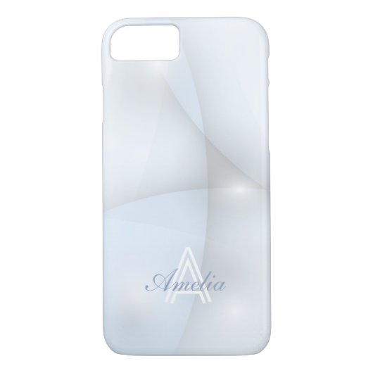 Gepersonaliseerde minimale geometrische lichtblauw Case-Mate iPhone case (Achterkant)