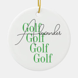 Gepersonaliseerde minimale golftypografie keramisch ornament