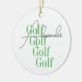Gepersonaliseerde minimale golftypografie keramisch ornament (Links)