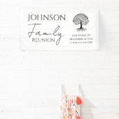 gepersonaliseerde minimale moderne elegante famili spandoek (Insitu)